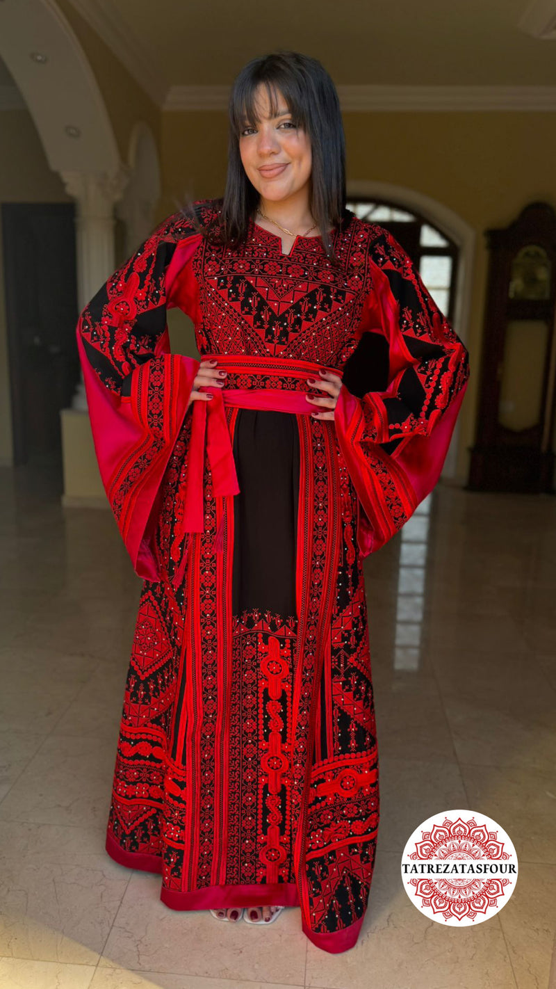 Thobe Sittee - Black And Red