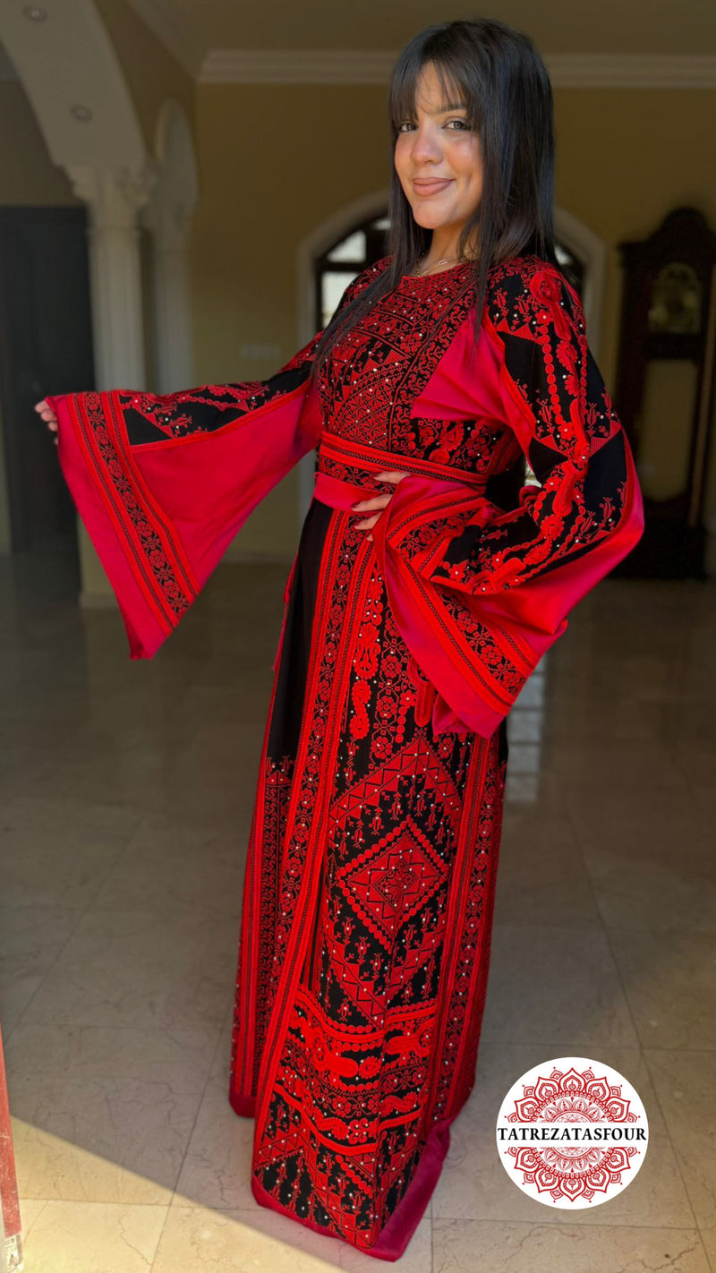 Thobe Sittee - Black And Red
