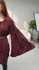 Embroidered Red Velvet Cap