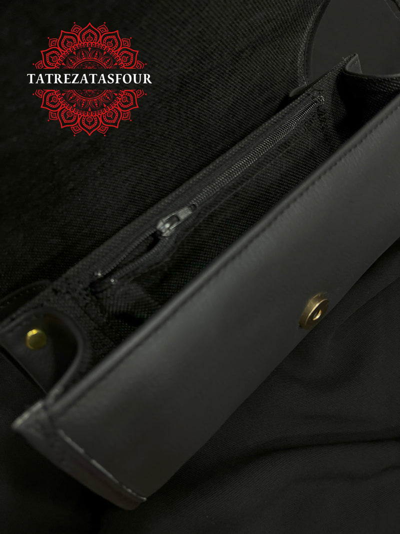 Embroidered Large Crossbody - Red Stitching