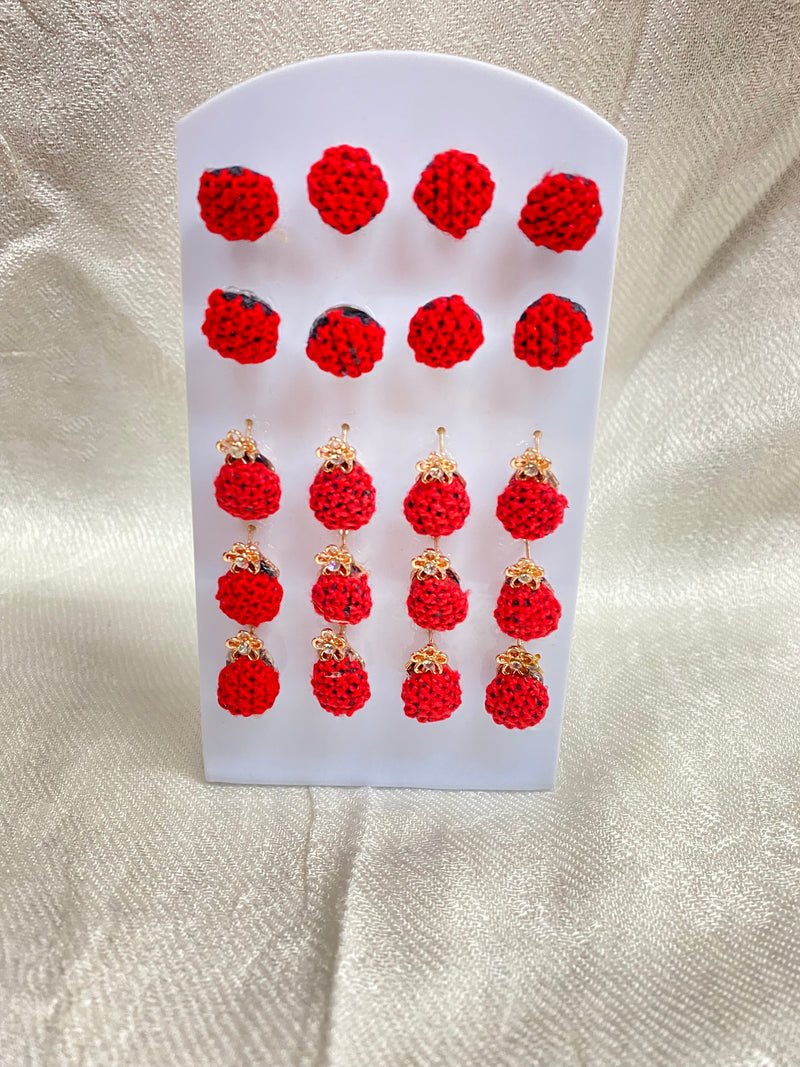 Embroidered earrings