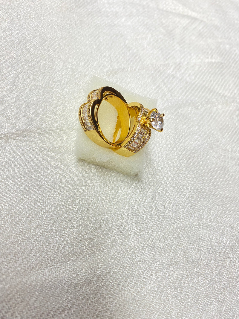 Gold plated 2pc ring size