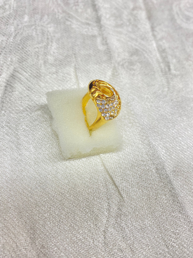 Gold plated ring size