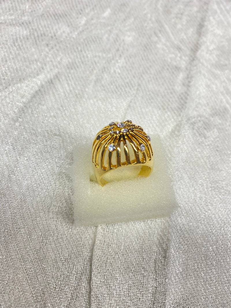 Gold plated ring size