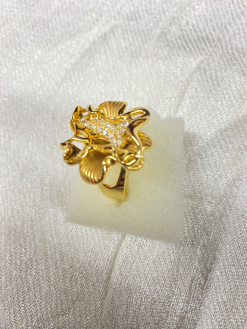 Gold plated ring size