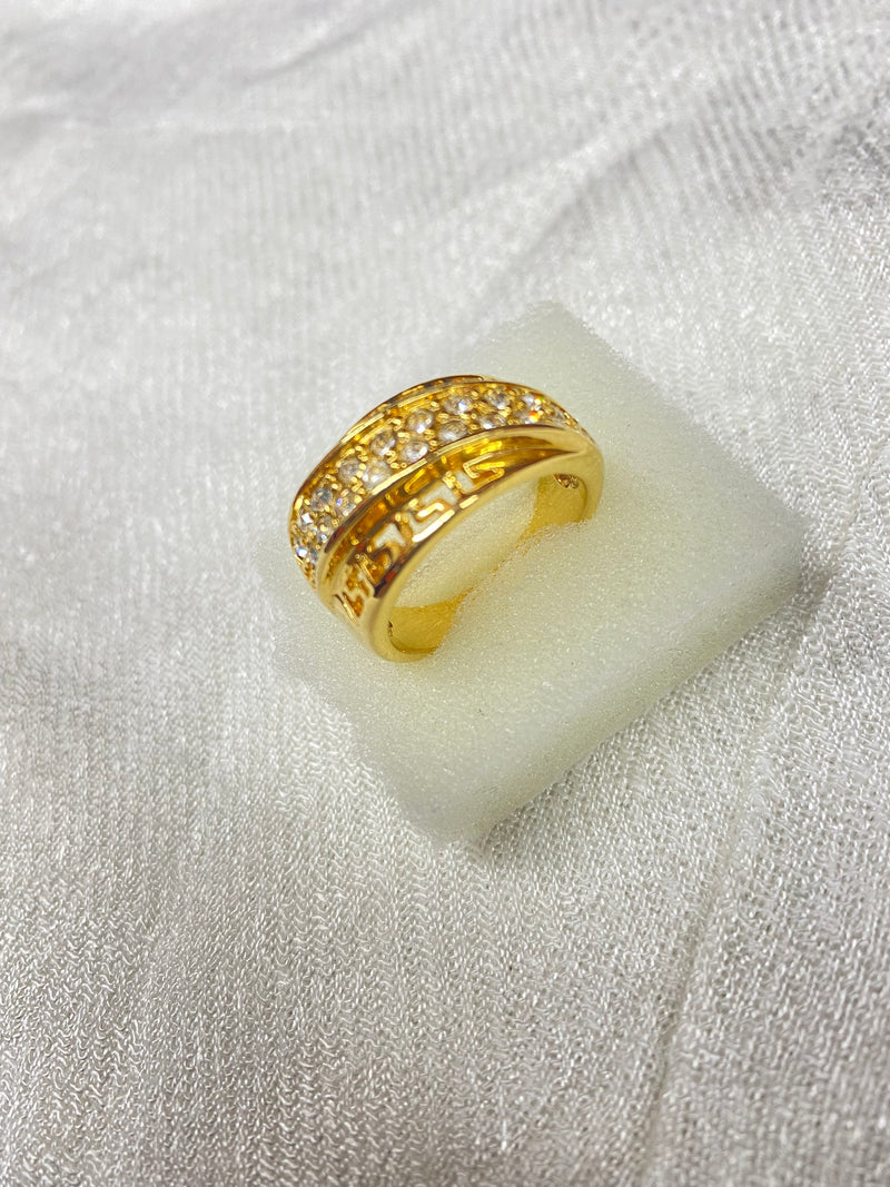 Gold plated ring size