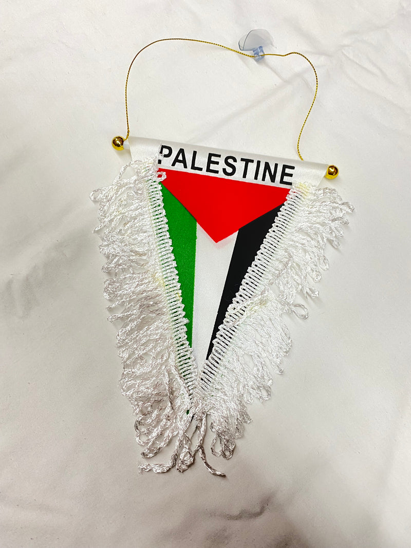 palestine rear view mirror flag