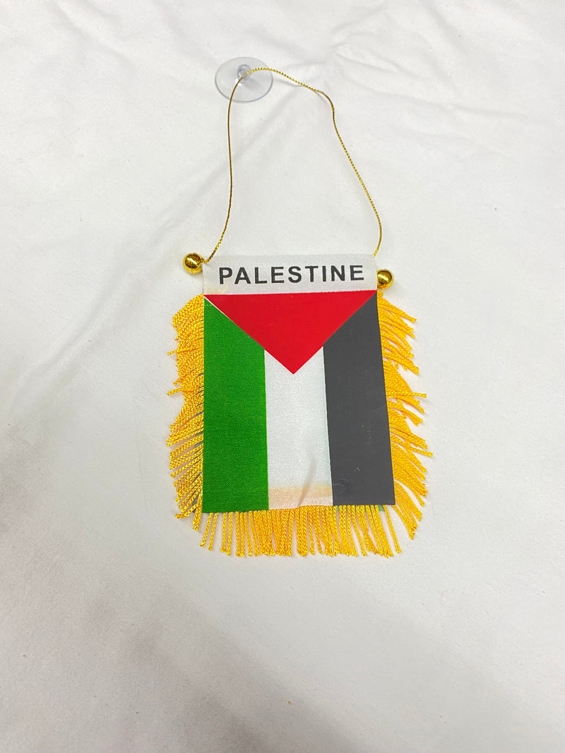 palestine rear view mirror flag