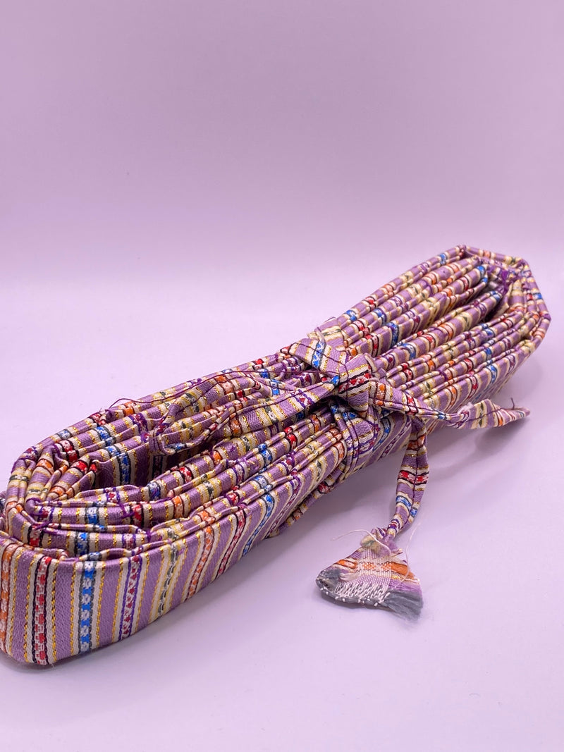 Palestinian cashmere belt light purple & mixed-multi-colors 61'' inch W